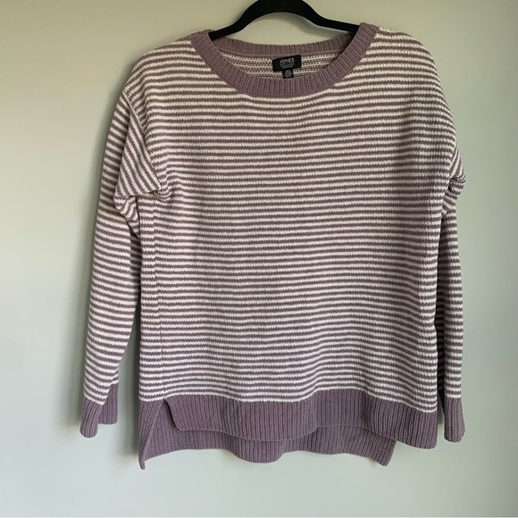 Jones New York Chenille Stripped Sweater - Picture 1 of 4